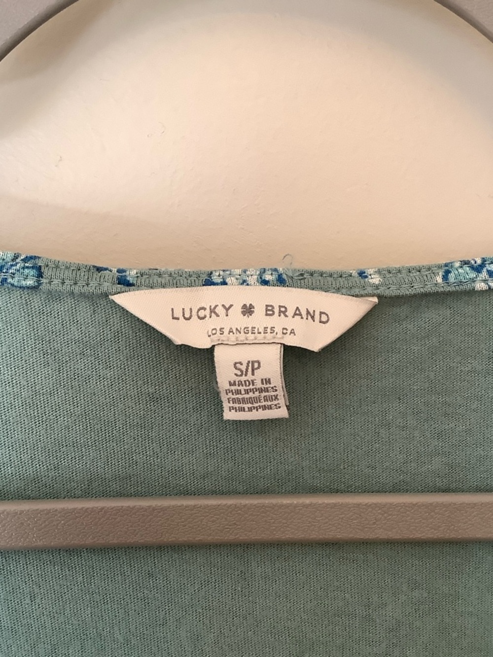 Lucky Brand Mint Green Floral Square-Neck Blouse - Picture 4 of 6